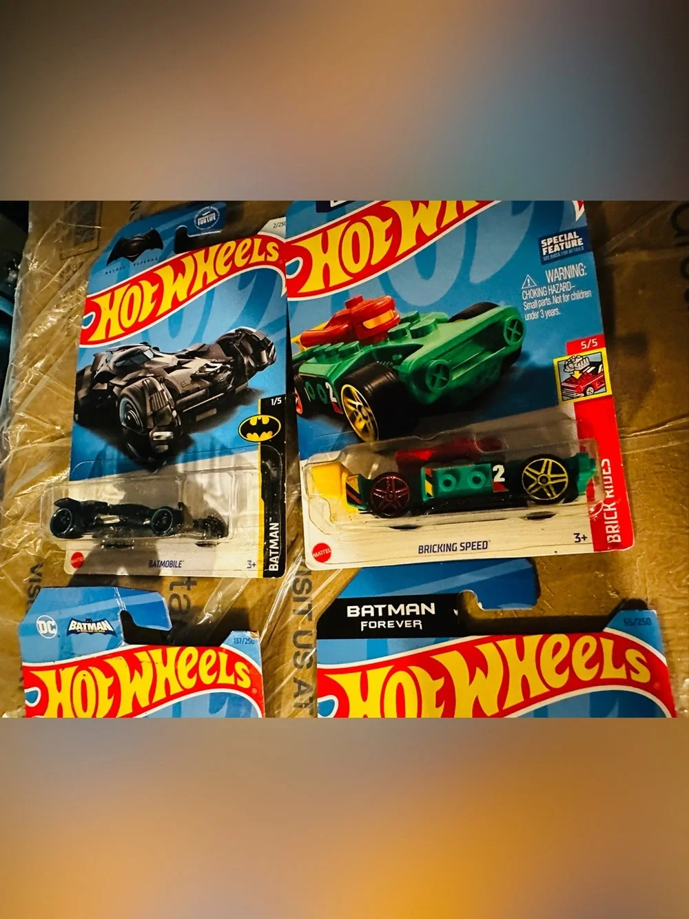 Hotwheels Batman Batmobile Toy Car Lego~4 cars*New/sealed